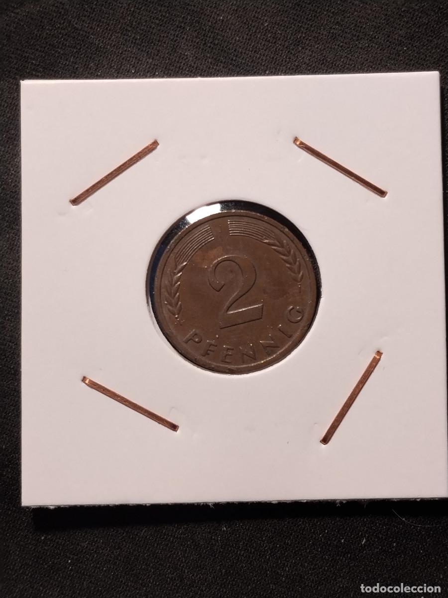 Monedas antiguas de Europa: Moneda de Alemania (RFA): 2 Pfennig &ndash; a&ntilde;o 1961.