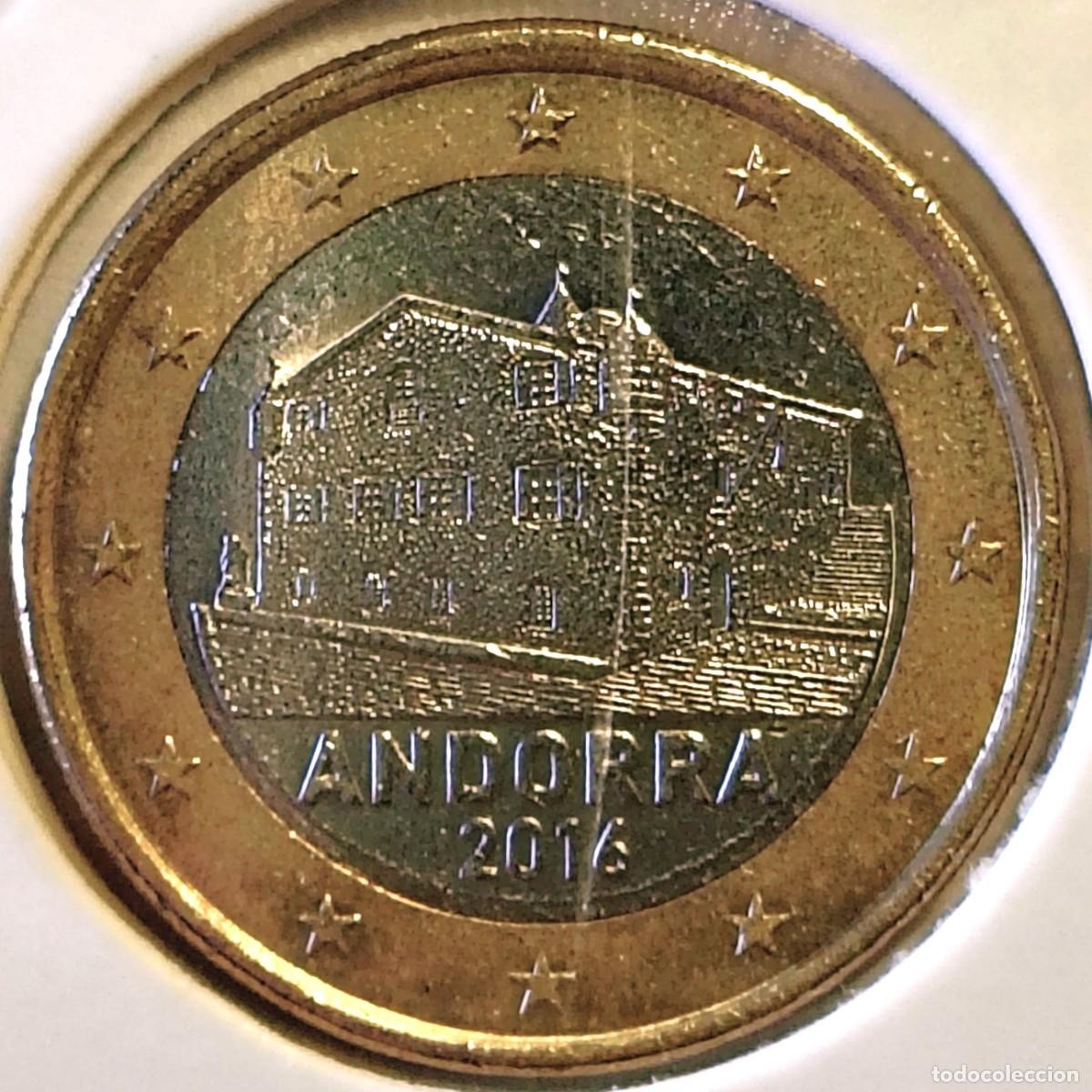 Monedas antiguas de Europa: ANDORRA (2014-) - 1 EURO 2016 - 7,50 GR. BIMETALICA - DIAMETRO 23,25 mm - MB - KM#526