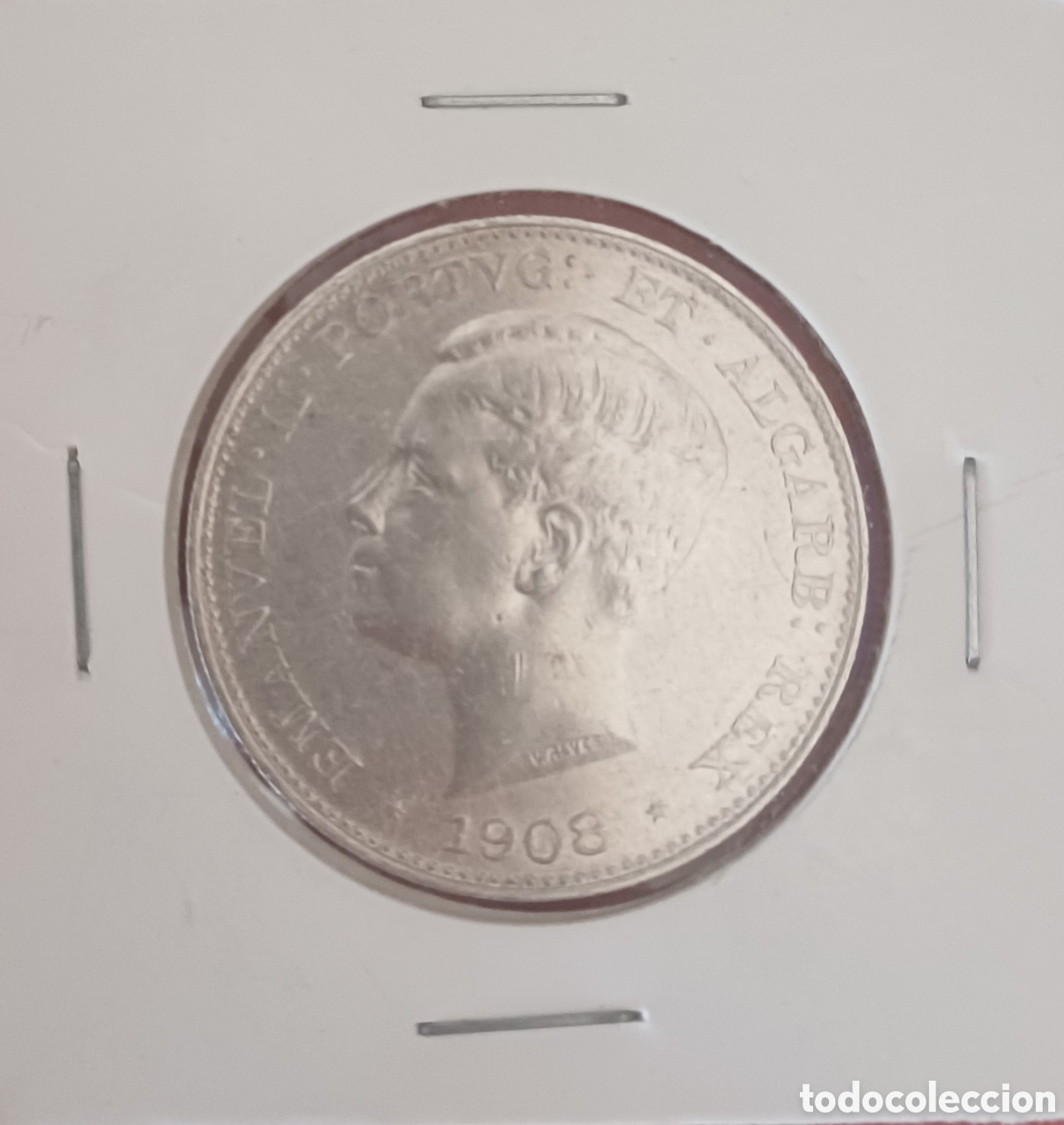 Monedas antiguas de Europa: Portugal 500 Reis de Plata 1908 Manuel II