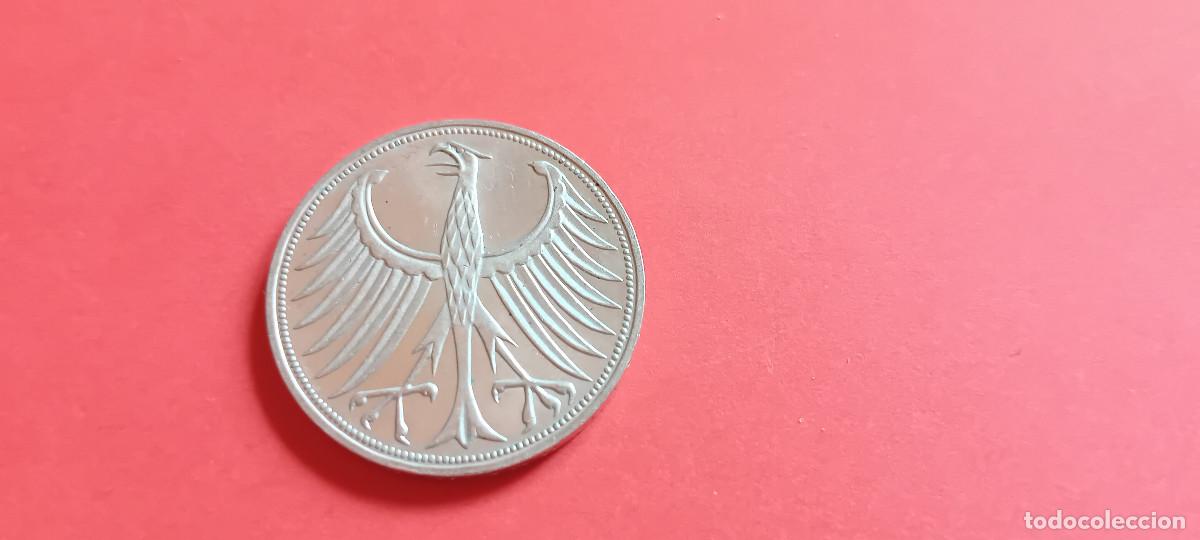 Monedas antiguas de Europa: ALEMANIA 5 MARCOS 1974 F, PLATA