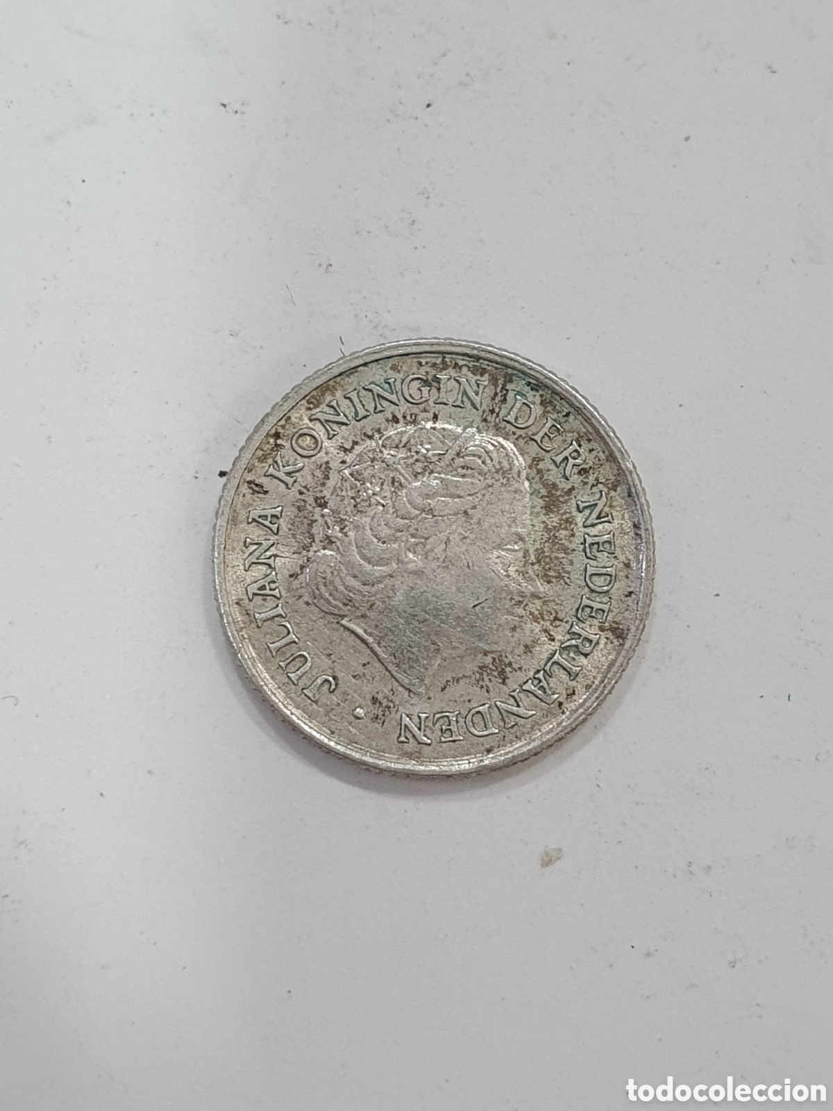 Monedas antiguas de Europa: 1/10 de Gulden. Plata. 1963. Antillas Holandesas. (L46)