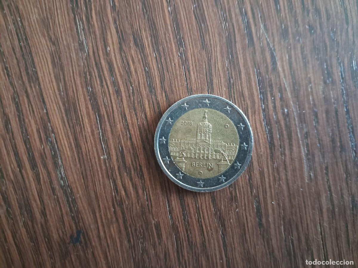 Monedas antiguas de Europa: moneda de 2 euros conmemorativos de Alemania. Berl&iacute;n, a&ntilde;o 2018, ceca D