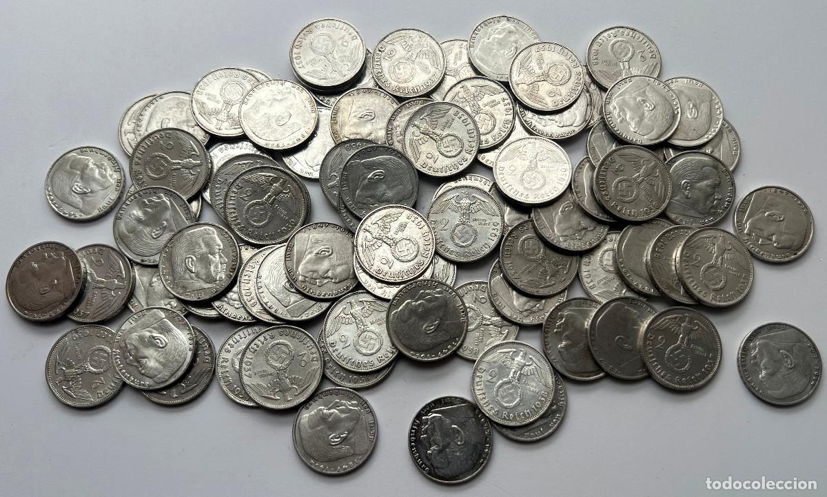 Monedas antiguas de Europa: LOTAZO DE 80 MONEDAS DE PLATA DE 2 REICHSMARK