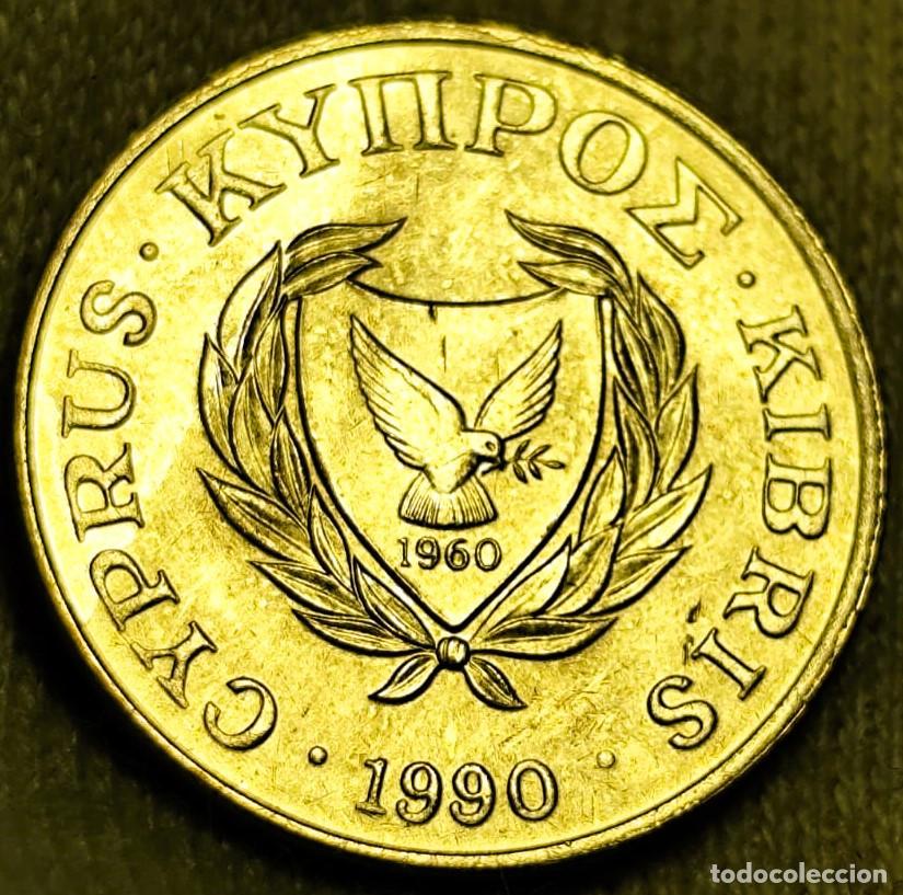 Monete antiche di Europa: Chipre 2 centavos 1990, Sin Circular (SC) Lote 2404
