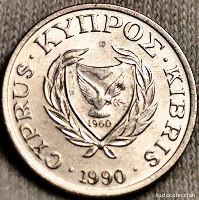 Monete antiche di Europa: Chipre, 1 centavo 1990, en estado Sin Circular (SC) Lote 2406
