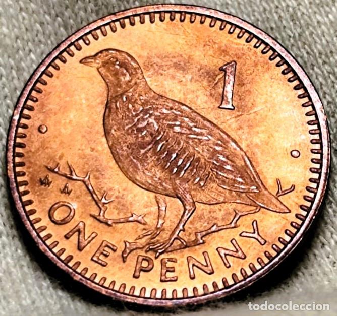 Alte M&uuml;nzen aus Europa: Gibraltar &ndash; 1 Penny 1990 &ndash; Marca &ldquo;AA&rdquo; en el reverso &ndash; Elizabeth II &ndash; Sin Circular (SC) &ndash; Lote 2457