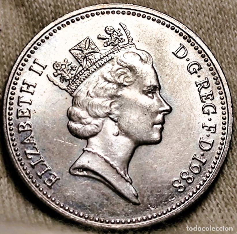 Alte M&uuml;nzen aus Europa: Gran Breta&ntilde;a 5 pence 1988 Elizabeth II-Sin Circular (SC) Lote 2423