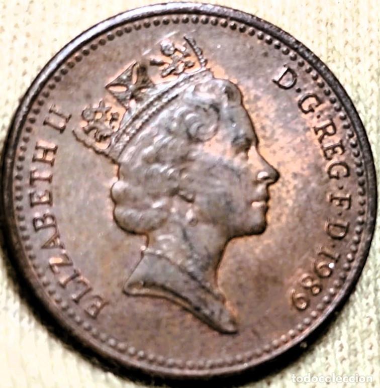 Alte M&uuml;nzen aus Europa: Gran Breta&ntilde;a 1 pence 1989 Elizabeth II-Sin Circular (SC) Lote 2424