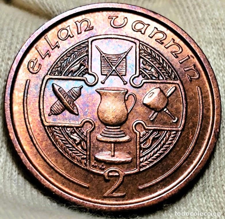 Moedas antigas da Europa: Isla de Man &ndash; 2 Peniques 1991 &ndash; Marca &ldquo;AA&rdquo; &ndash; Sin Circular (SC) &ndash; Lote 2447