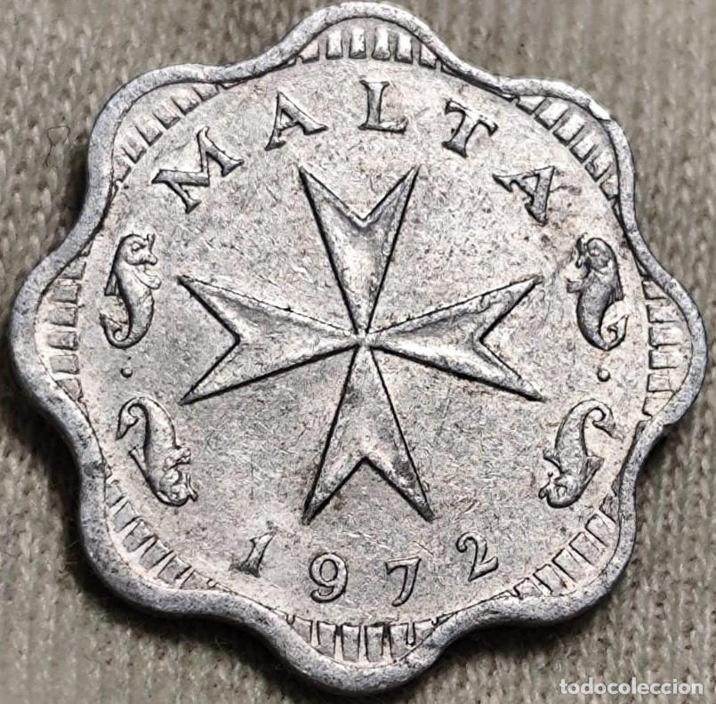 Alte M&uuml;nzen aus Europa: Malta &ndash; 2 Mils 1972 &ndash; Moneda circulada &ndash; Tipo peque&ntilde;o 20,3 mm &ndash; Lote 2394