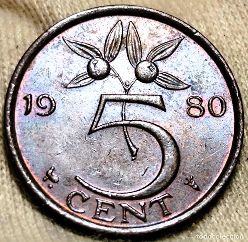 Monnaies anciennes de Europe: Paises Bajos 5 Centavos, Juliana 1980, Sin Circular (SC-) Lote 2440