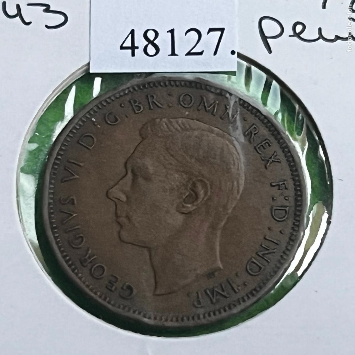 Monedas antiguas de Europa: UK, 1/2 penique 1943, Inglaterra