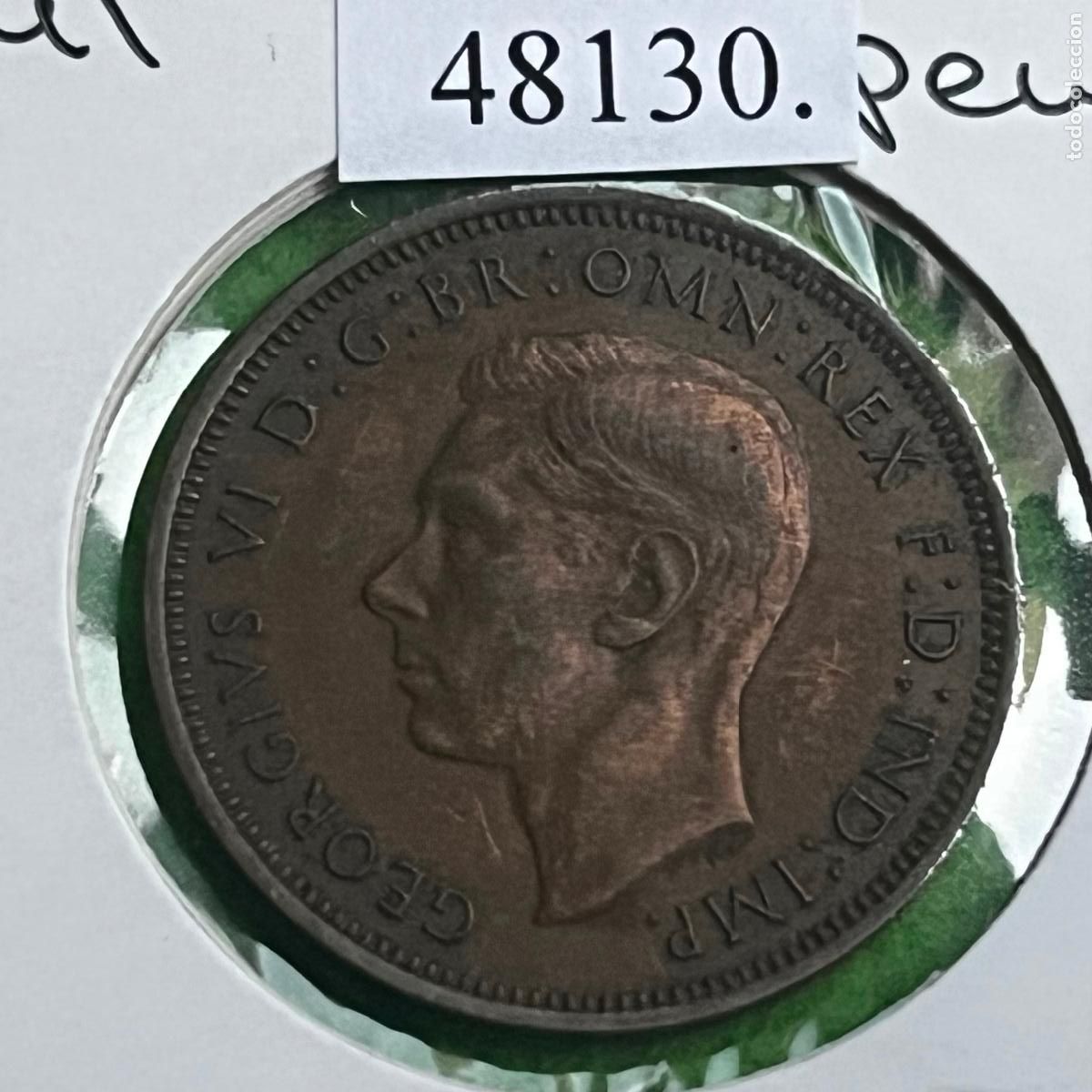 Monedas antiguas de Europa: UK, 1/2 penique 1941, Inglaterra