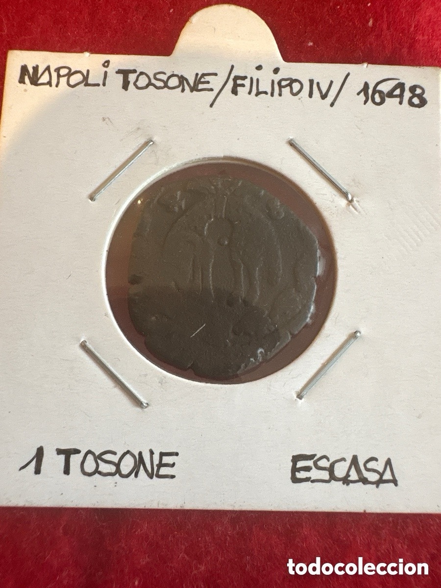 Monnaies anciennes de Europe: Moneda teston o testine 1648, Filipo IV (A1)