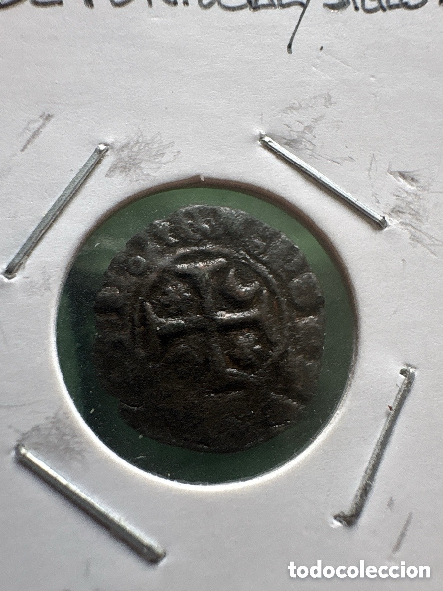 Old Coins of Europe: Moneda 1/4 Tostao, Siglo XIV, Dinis de Portugal (A15)