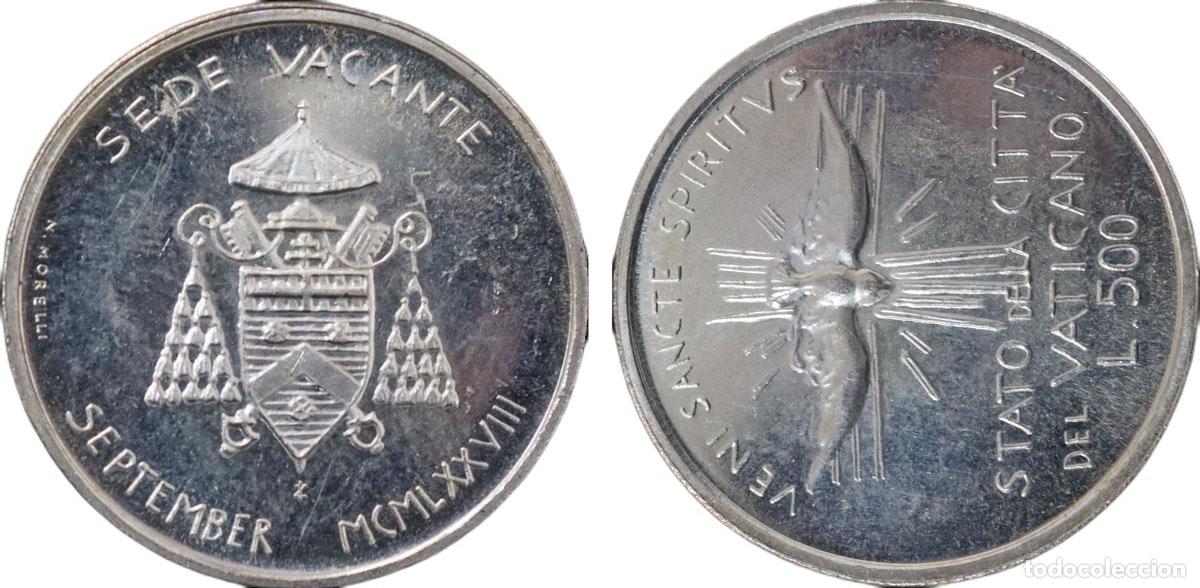 Monedas antiguas de Europa: VATICAN 1978 SECOND 1978 SEDE VACANTE ISSUE 500 LIRE