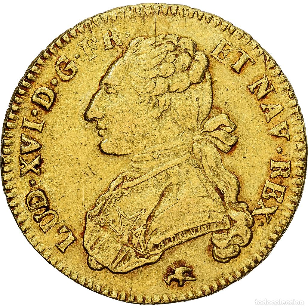 Monedas antiguas de Europa: [#982525] Francia, Louis XVI, Double louis d'or au buste habill&eacute;, 1775, Lyon, Oro, MBC+