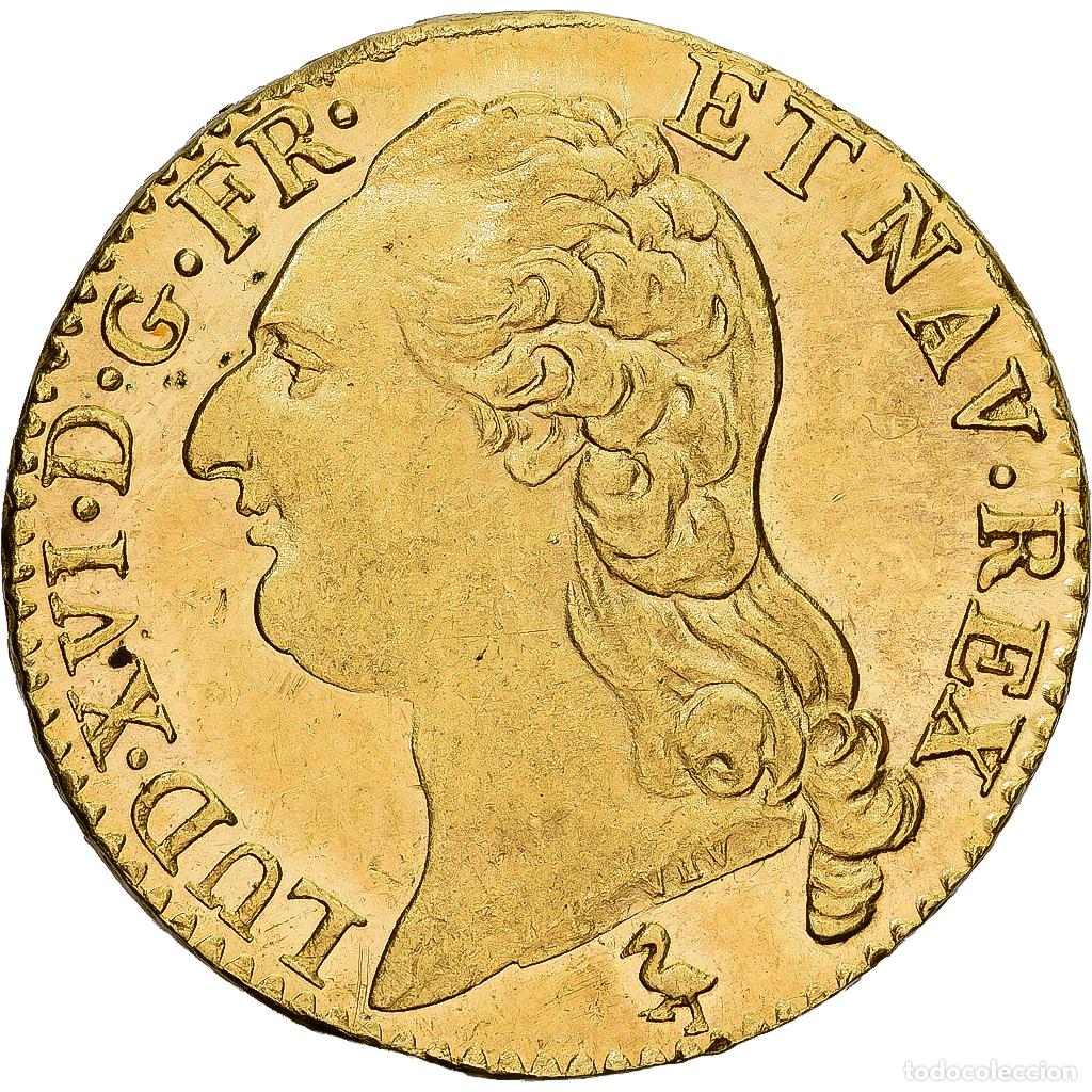 Monedas antiguas de Europa: [#982526] Francia, Louis XVI, Louis d'or &agrave; la t&ecirc;te nue, 1786, Paris, 1er sem, Oro, SC