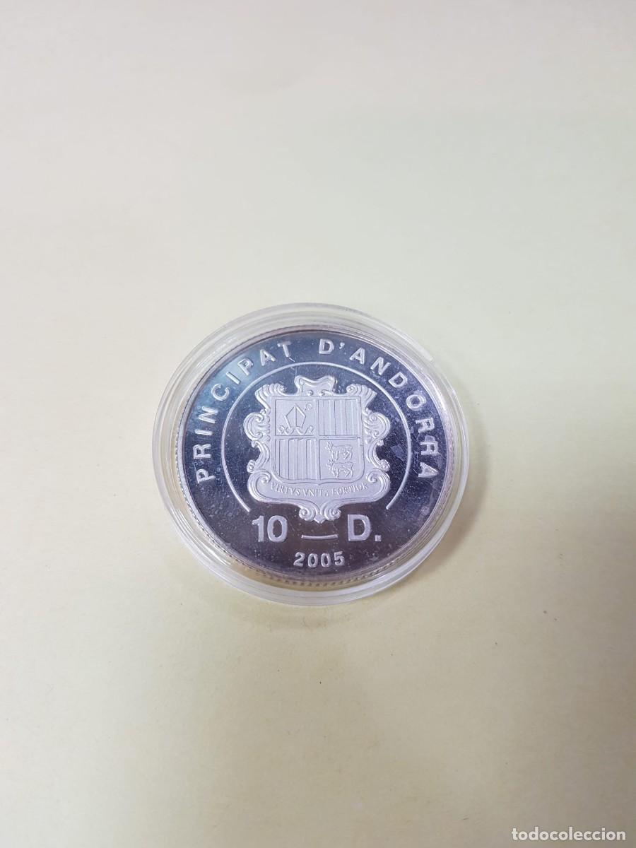 Monedas antiguas de Europa: ANDORRA-10 DINERS-2005-1 ONZA-PLATA 0.999