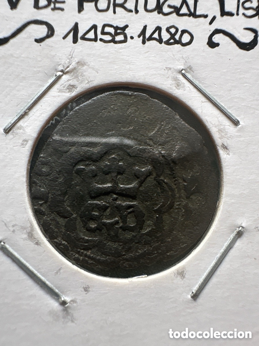 Old Coins of Europe: Moneda 1/2 Tostao, Juan V de Portugal (A15)