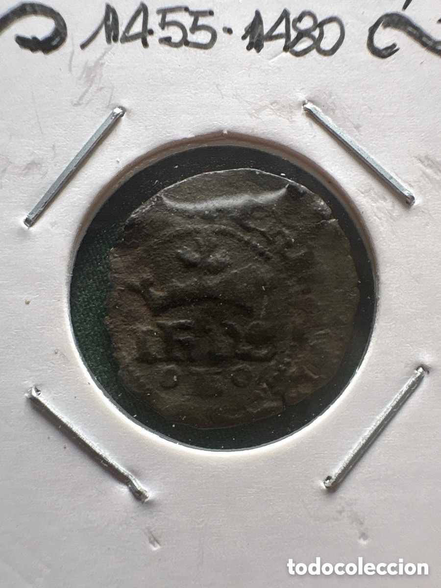 Alte M&uuml;nzen aus Europa: Moneda 1/4 Tostao, Juan V de Portugal (A15)