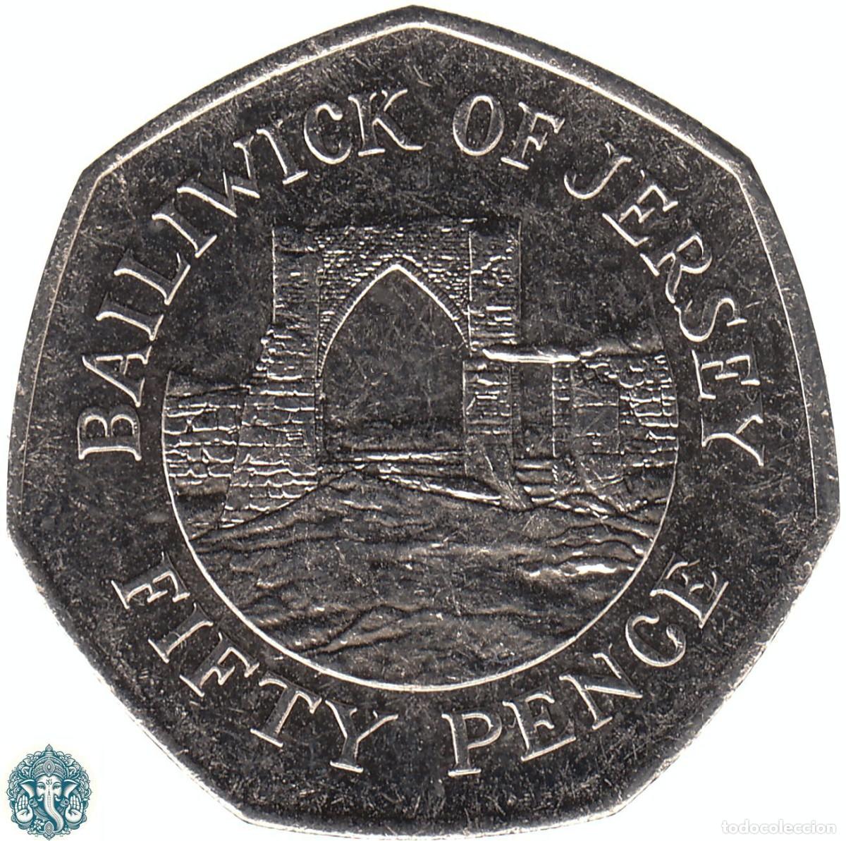Monedas antiguas de Europa: JERSEY 50 Peniques 2014 KM#108
