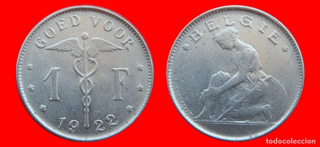 Monedas antiguas de Europa: 1 FRANCO 1922 BELGIE BELGICA-152279