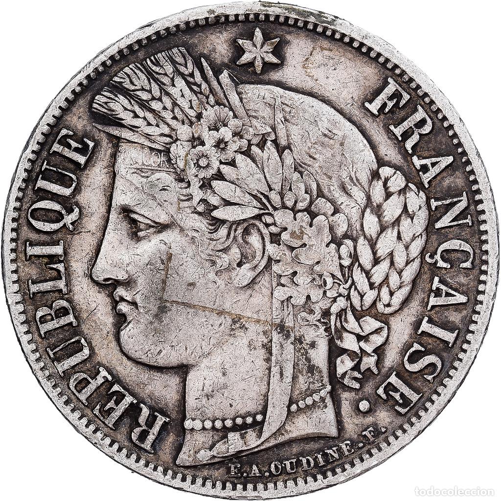 Monedas antiguas de Europa: [#1551579] Francia, 5 Francs, C&eacute;r&egrave;s, 1851, Paris, Plata, MBC, Gadoury:719, KM:761.1