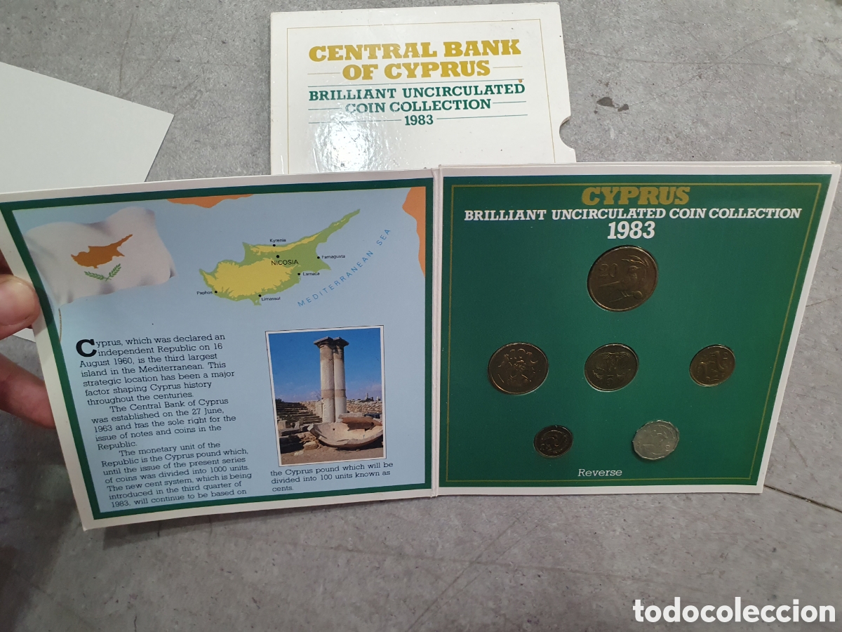 Monedas antiguas de Europa: Librillo con monedas Chipre 1983. (L120)