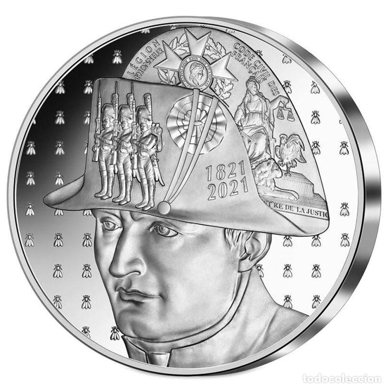 Monedas antiguas de Europa: FRANCIA 20 EURO ONZA DE PLATA 2021 BICENTENARIO MUERTE NAPOLEON