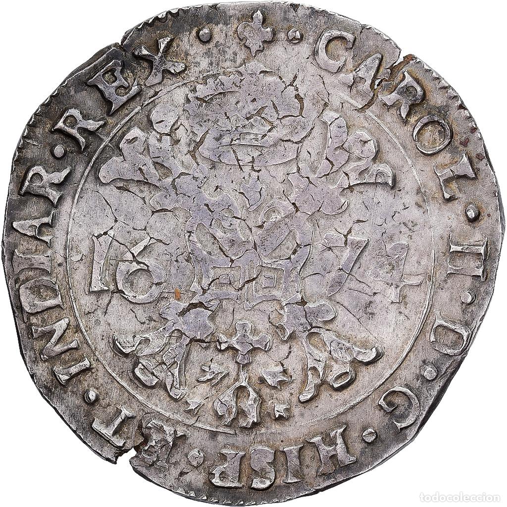 Monedas antiguas de Europa: [#1551650] Duchy of Brabant, Albert & Isabella, Patagon, 1674, Bruges, Plata, MBC+