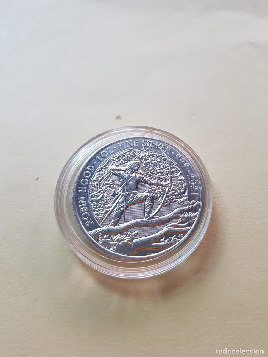 Monedas antiguas de Europa: INGLATERRA- 2 LIBRAS-2021- 1 ONZA PLATA 0,999