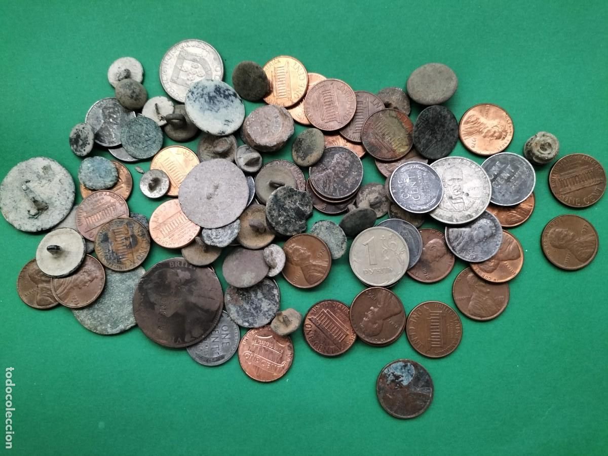 Monedas antiguas de Europa: LOTE DE MONEDAS Y OBJETOS A CATALOGAR