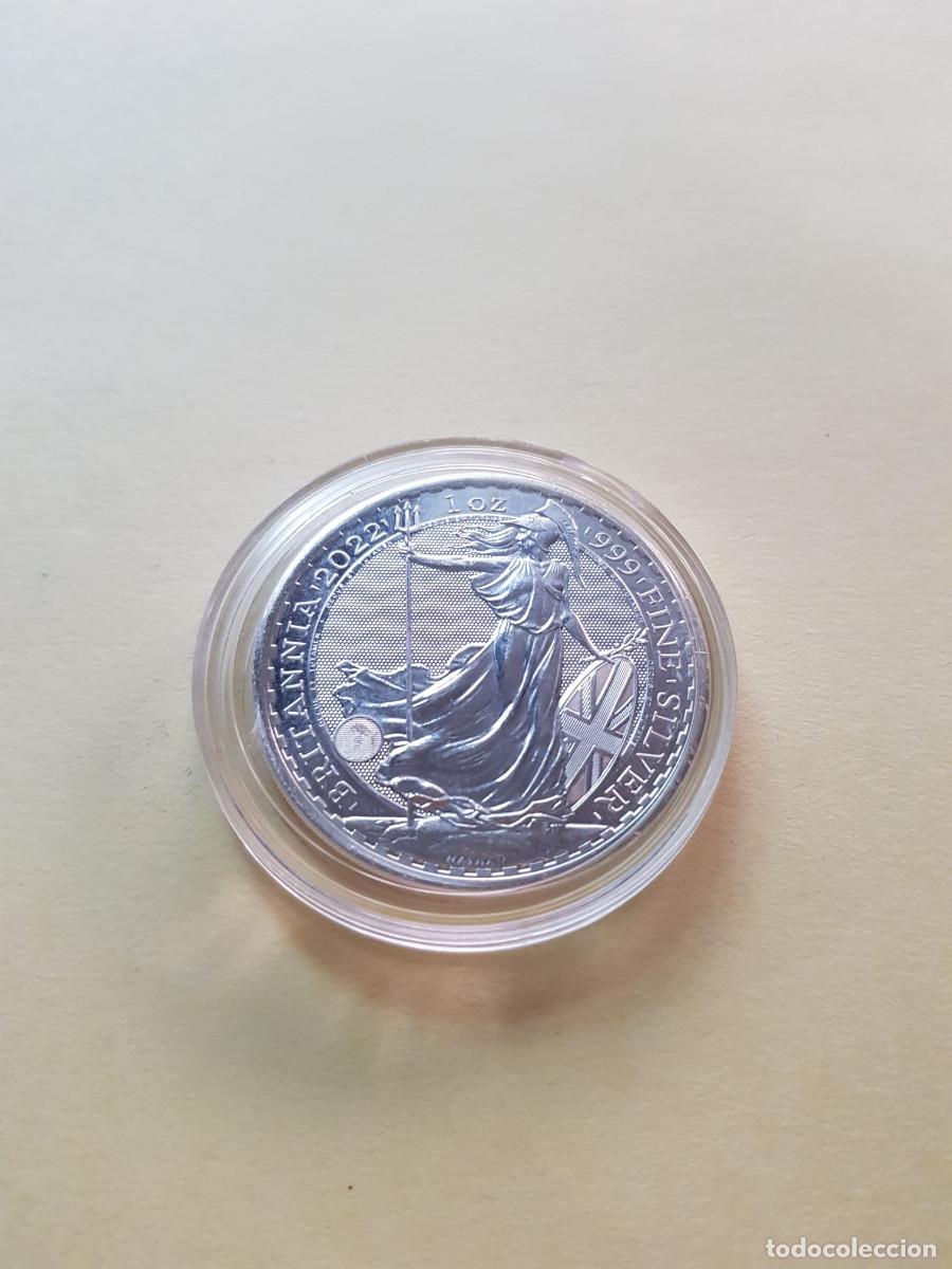 Monedas antiguas de Europa: INGLATERRA- 2 LIBRAS-2022- 1 ONZA PLATA 0,999