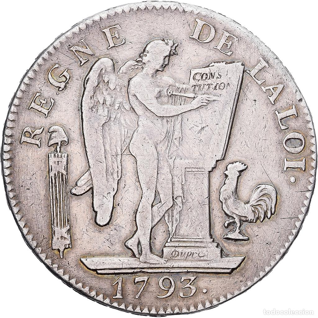 Monedas antiguas de Europa: [#1551626] Francia, 6 Livres, &Eacute;cu de 6 livres fran&ccedil;oise, 1793, Paris, Plata, BC+