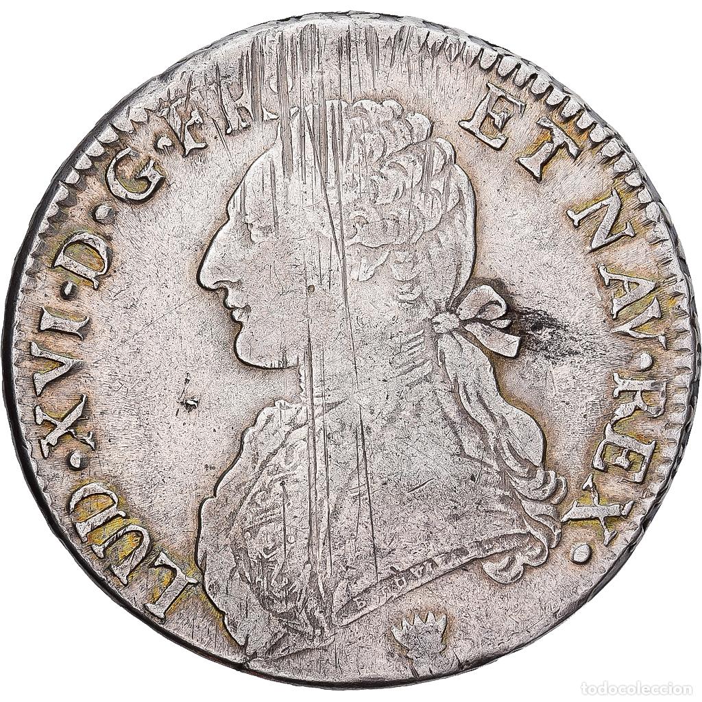 Monedas antiguas de Europa: [#1551639] Francia, Louis XVI, Ecu, &Eacute;cu aux branches d'olivier, 1785, Limoges, Plata, BC+