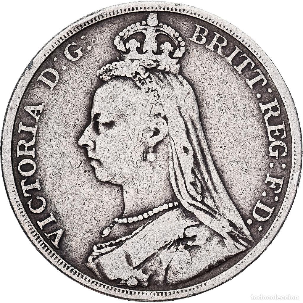 Monedas antiguas de Europa: [#1551636] Gran Breta&ntilde;a, Victoria, Crown, 1890, Plata, BC+, KM:765