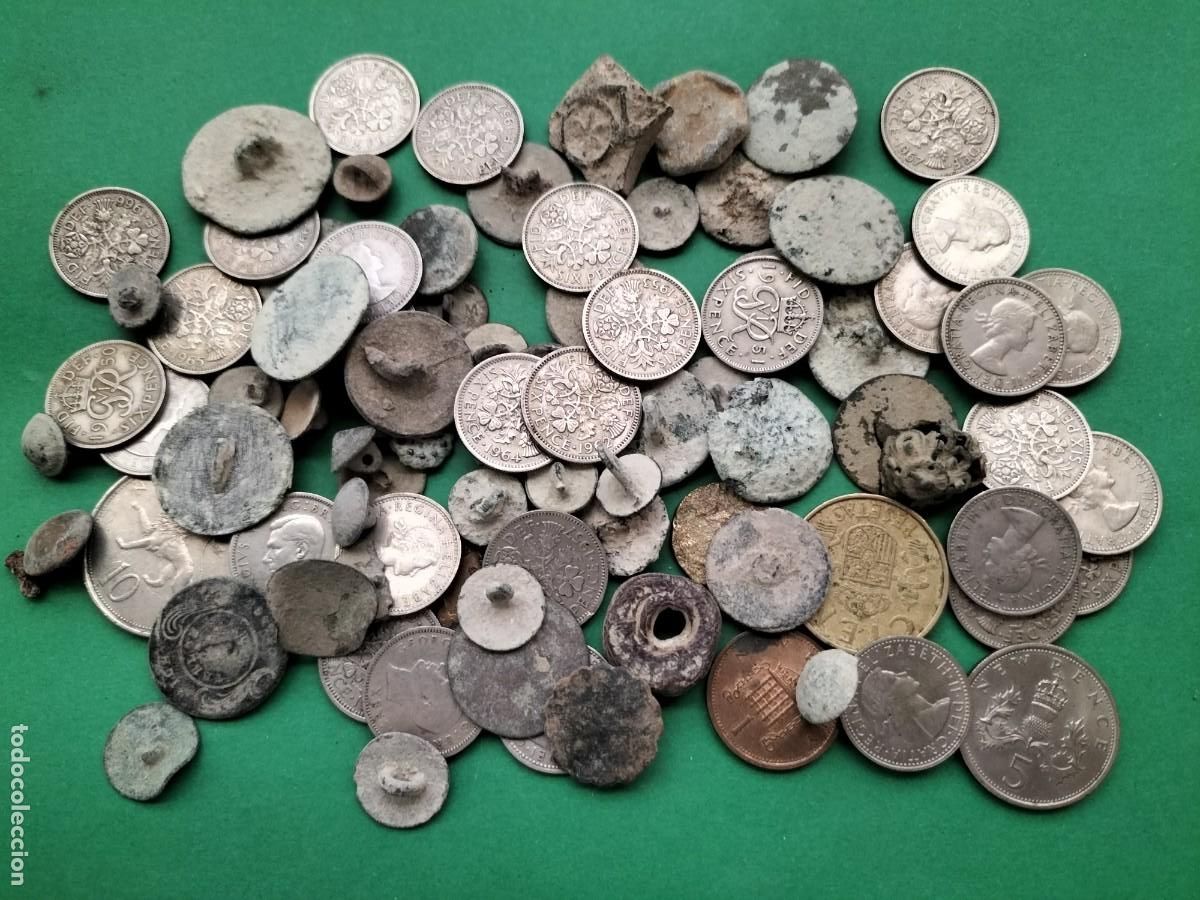 Monedas antiguas de Europa: LOTE DE MONEDAS Y OBJETOS A CATALOGAR