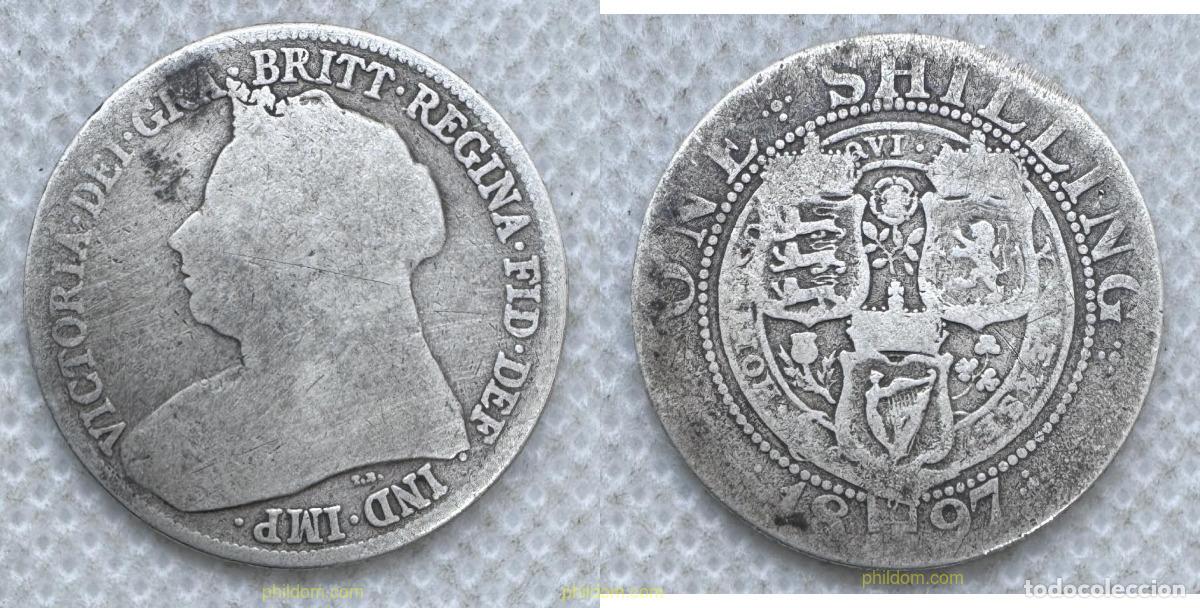 Monedas antiguas de Europa: 5466 GRAN BRETA&Ntilde;A 1897 1 SHILLING DE 1893