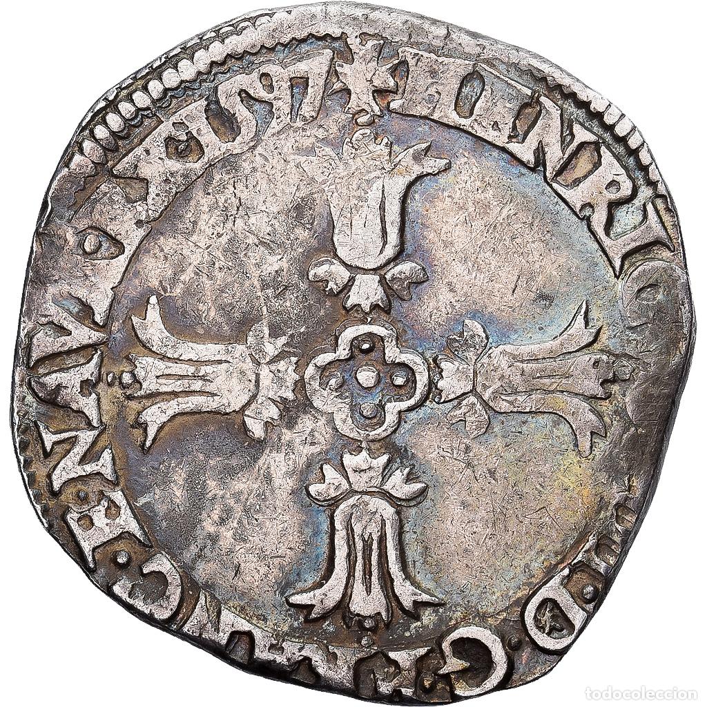 Monedas antiguas de Europa: [#1551659] Francia, Henri IV, 1/4 d'&eacute;cu &agrave; la croix feuillue de face, 1597, Bayonne