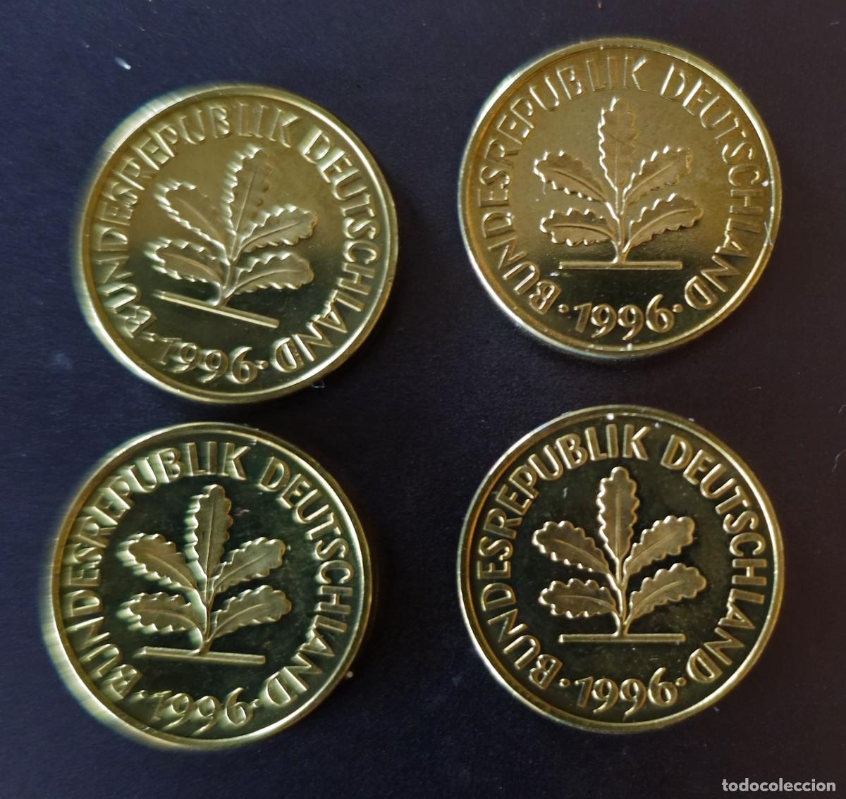 Monnaies anciennes de Europe: 4 MONEDAS ALEMANIA D 1996 - 5 PFENNIG