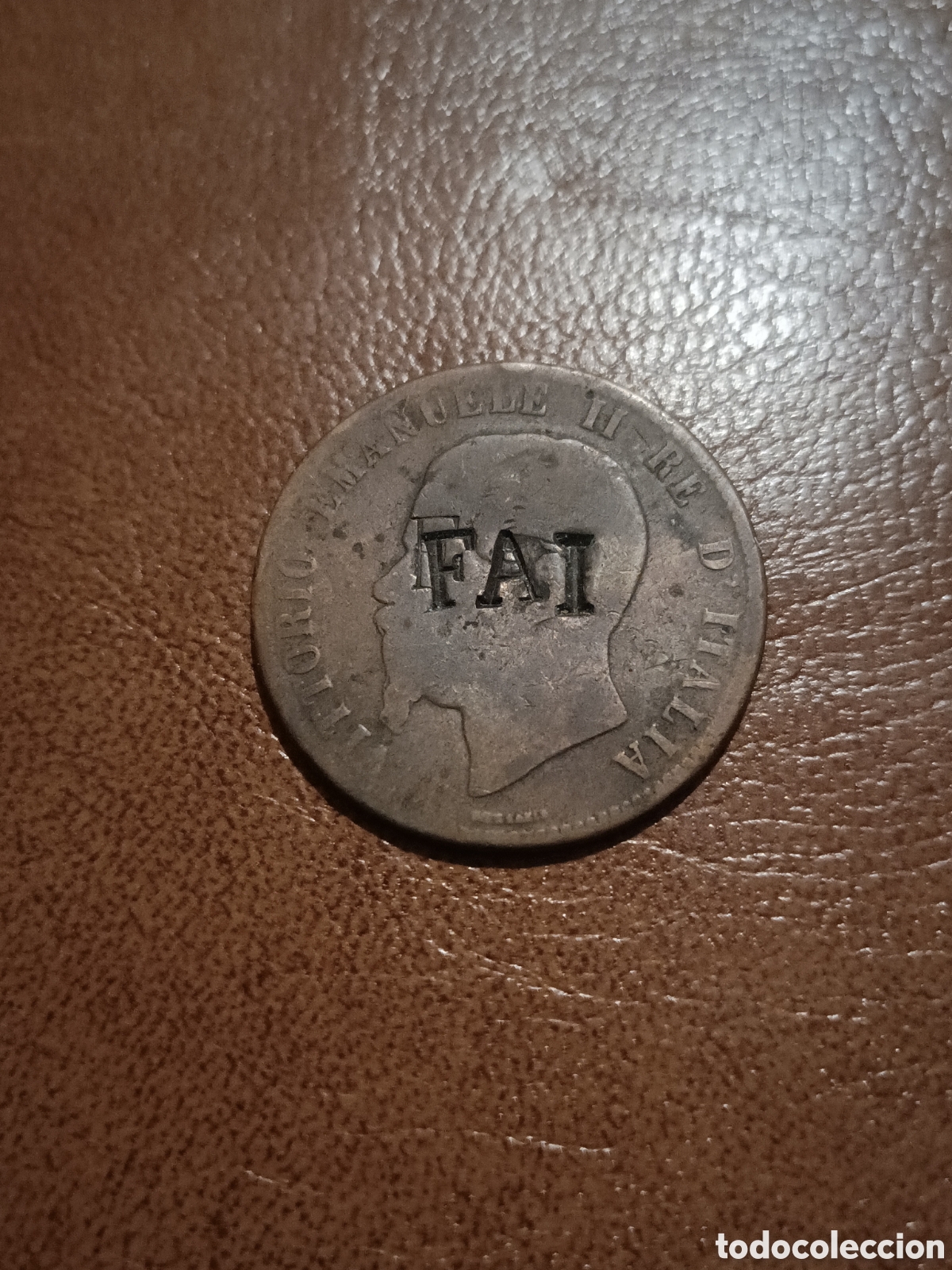 Monedas antiguas de Europa: 10 CENTESIMI 1863 SOBRESELLO FAI - ITALIA