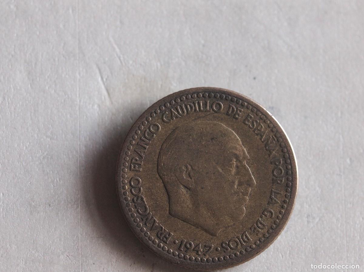 Monedas antiguas de Europa: MONEDA DE 1 PESETA DE 1947 ESTRELLA 49
