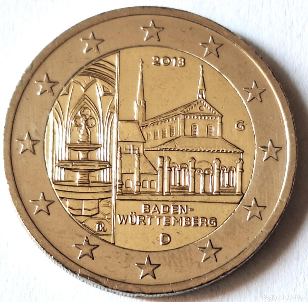 Monedas antiguas de Europa: ALEMANIA MONEDA 2 EUROS CONMEMORATIVA 2013 - ABADIA DE MAULBRONN - CECA &rdquo; G &rdquo; - BIEN CONSERVADA