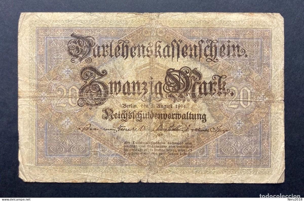 Monedas antiguas de Europa: ALEMANIA 1914 Pick 48 20 Mark F