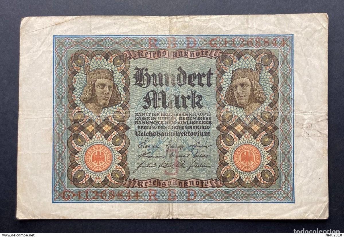 Monedas antiguas de Europa: ALEMANIA 1920 Pick 69 100 Mark F