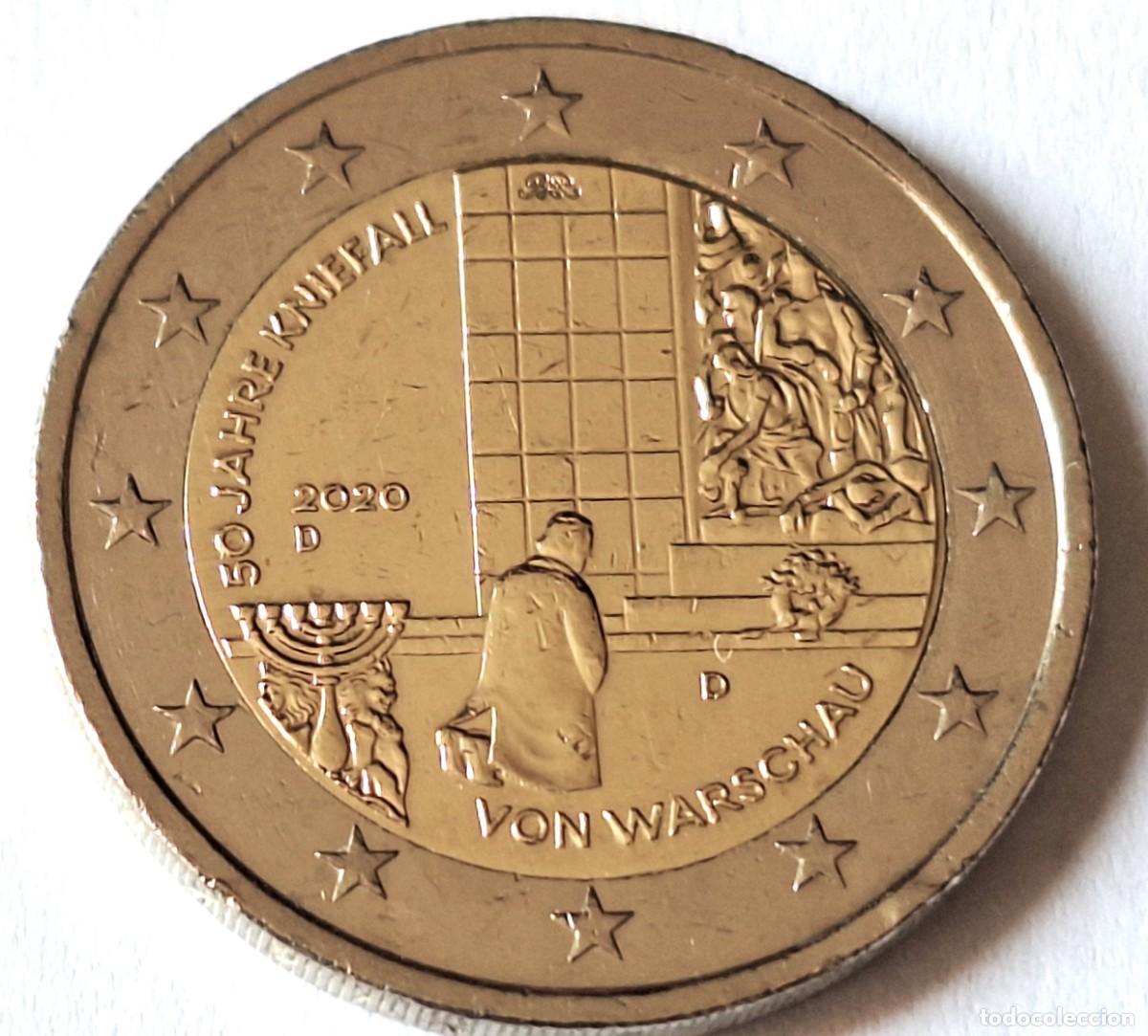 Monedas antiguas de Europa: ALEMANIA MONEDA 2 EUROS CONMEMORATIVA 2020 -GENUFLEXION DE VARSOVIA - CECA &rdquo; D &rdquo; - BIEN CONSERVADA
