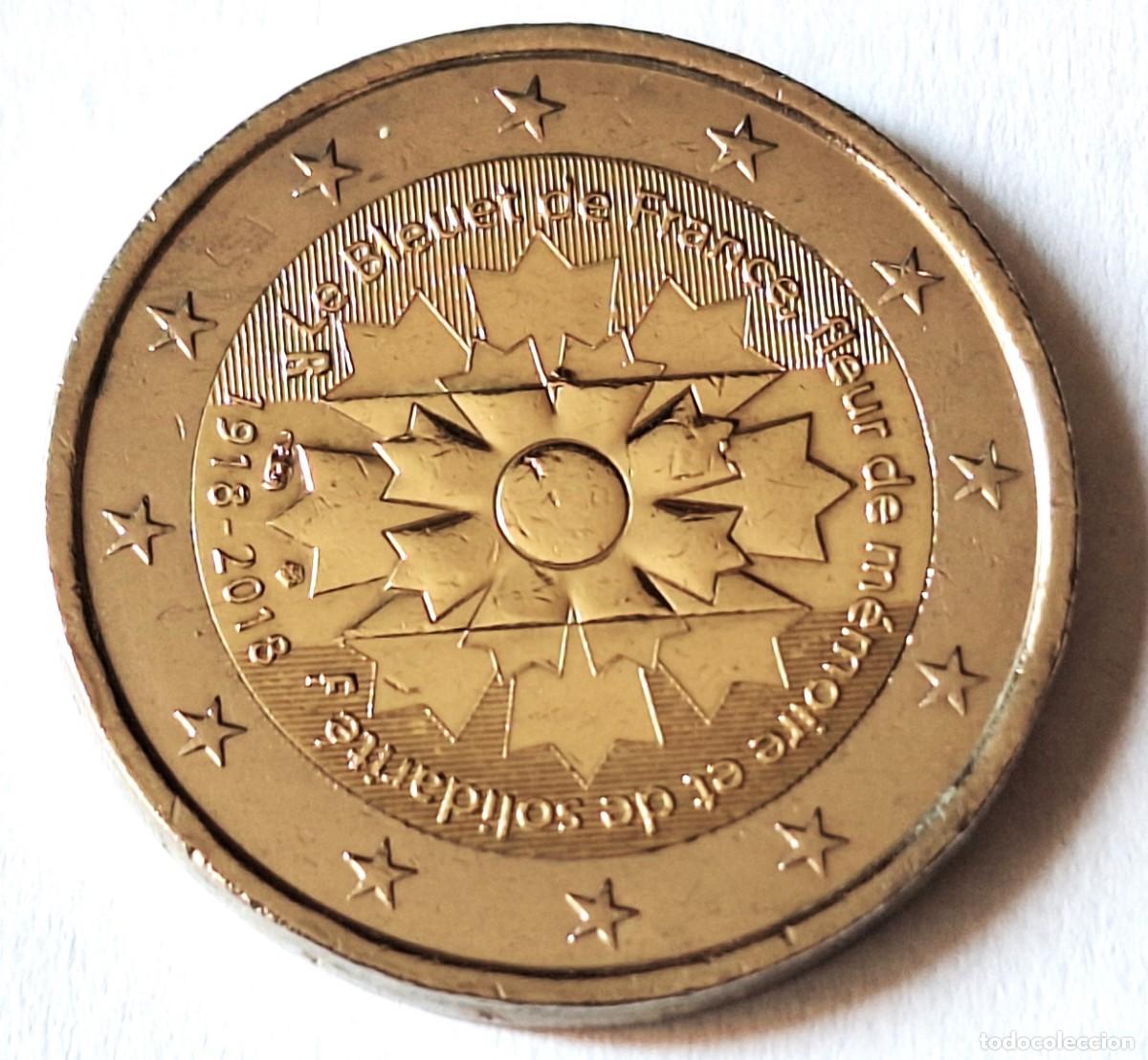 Monedas antiguas de Europa: FRANCIA - MONEDA CONMEMORATIVA DE 2 EUROS DEL A&Ntilde;O 2018 - FIN 1&ordf; GUERRA MUNDIAL - BIEN CONSERVADA