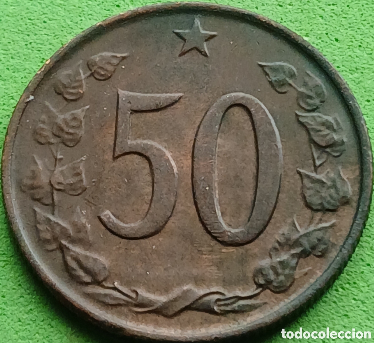 Monedas antiguas de Europa: Checoslovaquia 50 hellers 1965 km#55.1