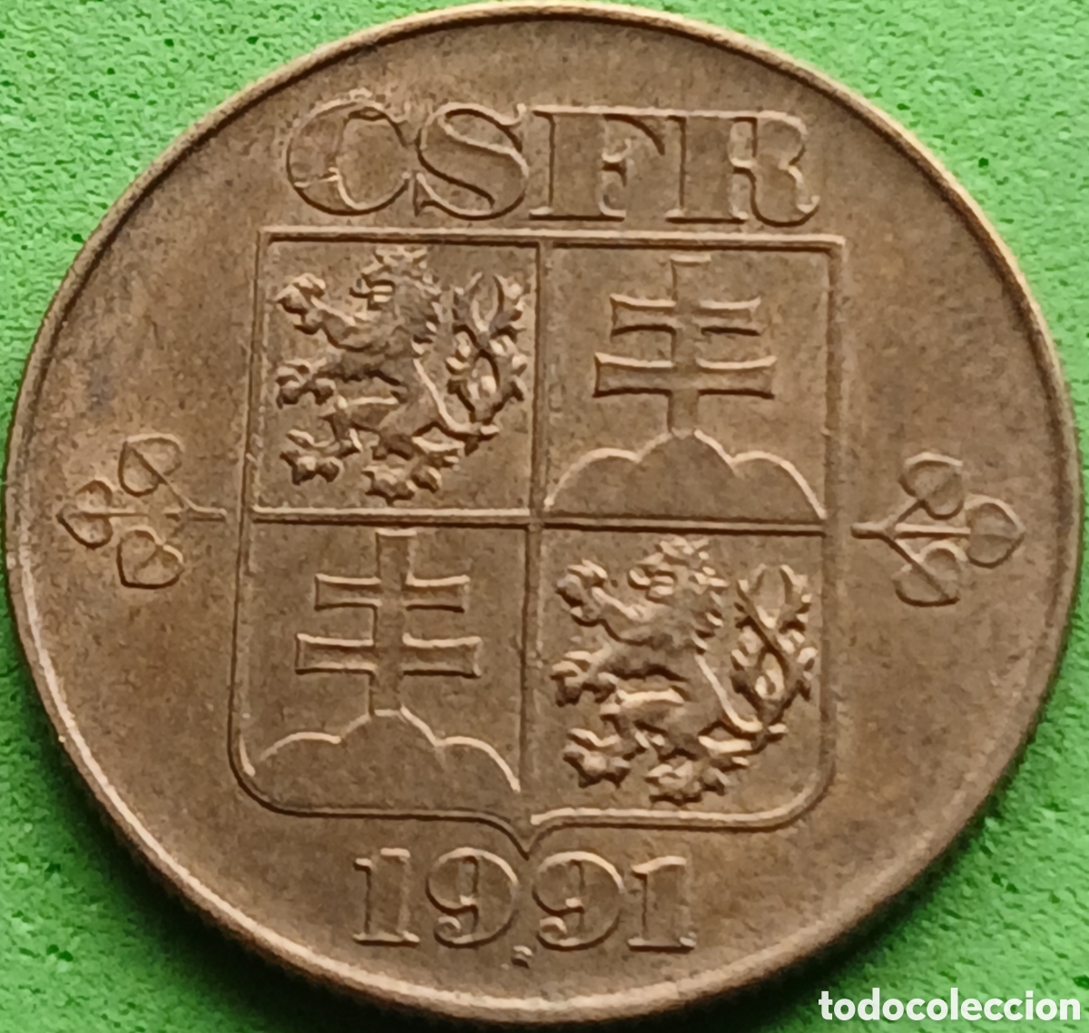 Monedas antiguas de Europa: Checoslovaquia 1 corona 1991 km#151